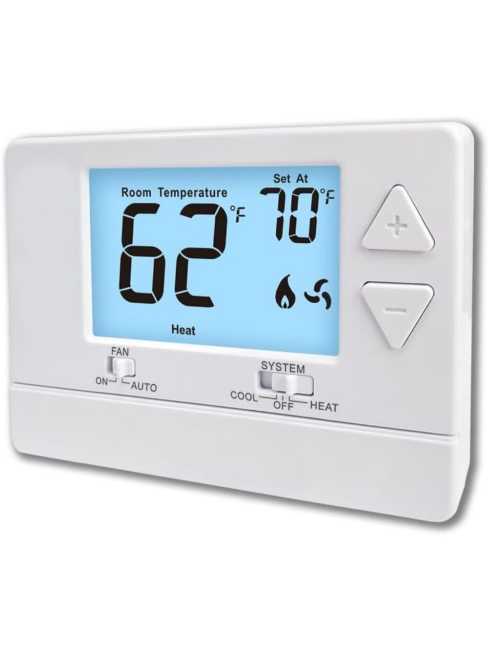 Energy-Saving Digital Thermostat for Home, Easy DIY Install, 1 Heat/1 Cool